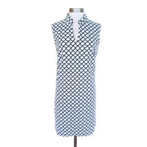 Sailor-Sailor Seaport Shift Dress in Navy & White Knotty Nautical Size XL